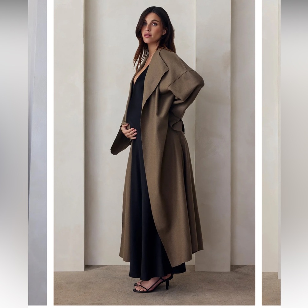 Bumpsuit The Grace Wool Coat in Taupe